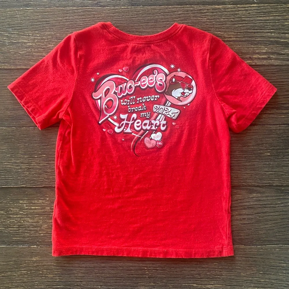 Buc-ee’s T-shirt Toddler 5T Valentine’s Red Girl Boy Unisex Heart Shirt 2024